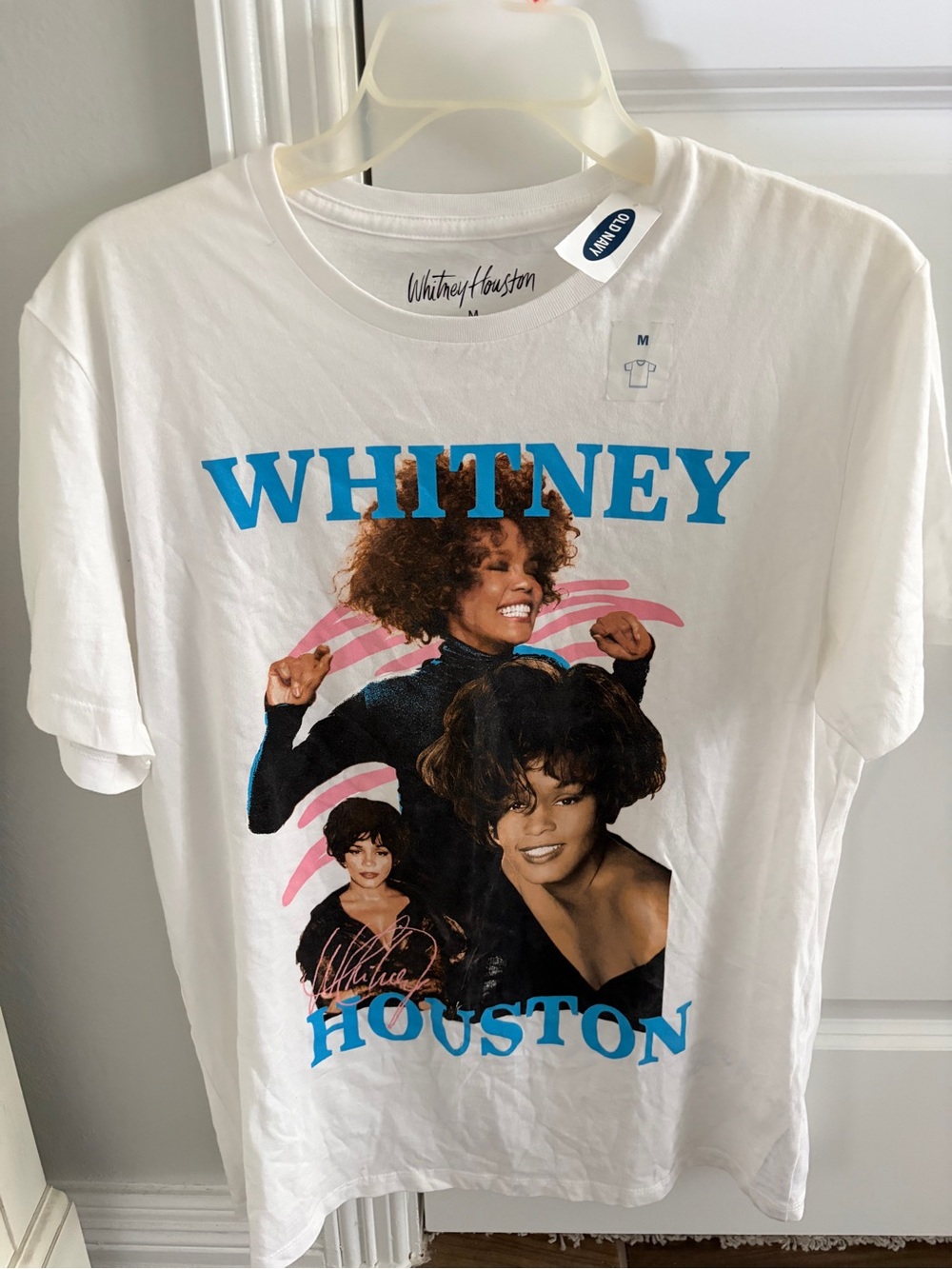 Whitney Houston White Graphic Tee - Size Medium